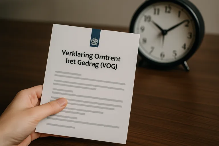 Hoe lang duurt het om een VOG te ontvangen?